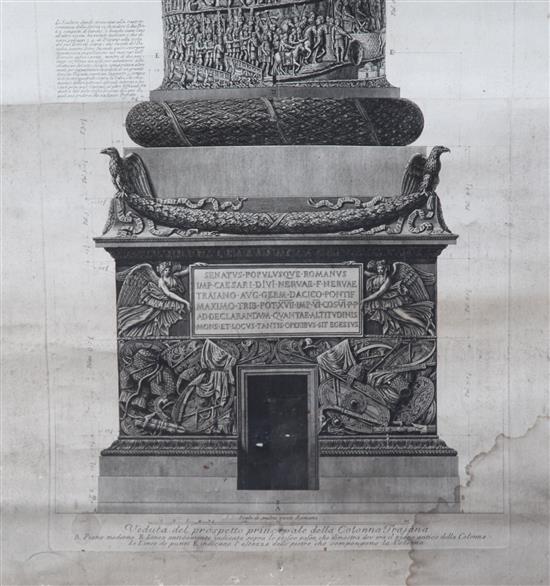 Giovanni Battista Piranesi (1720-1778) Veduta del Prospetto, Principalé della Colonna Trajana and Veduta del Prospetto Principalé della